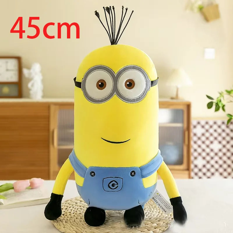 Minions Movie Periphery Yellow Plush Bob Plush Stuart Stuffed Toys In Jeans Soft Dolls Pillow Decoration Children Birthday Gift