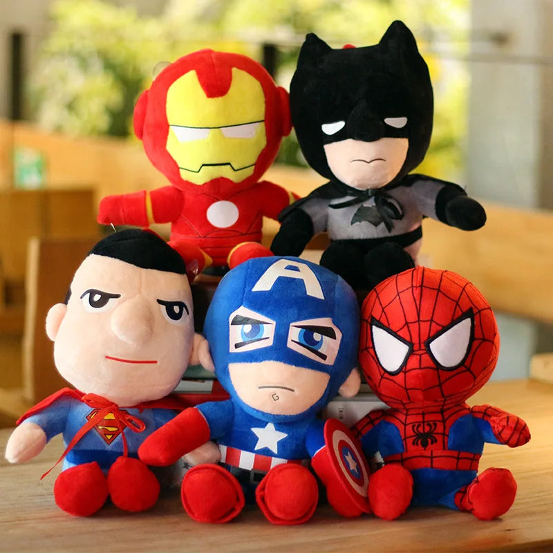 26cm Movie The Avengers Plush Toy Super heroes Spider Man Captain America Iron Man Doll Stuffed Toys for Children Gift