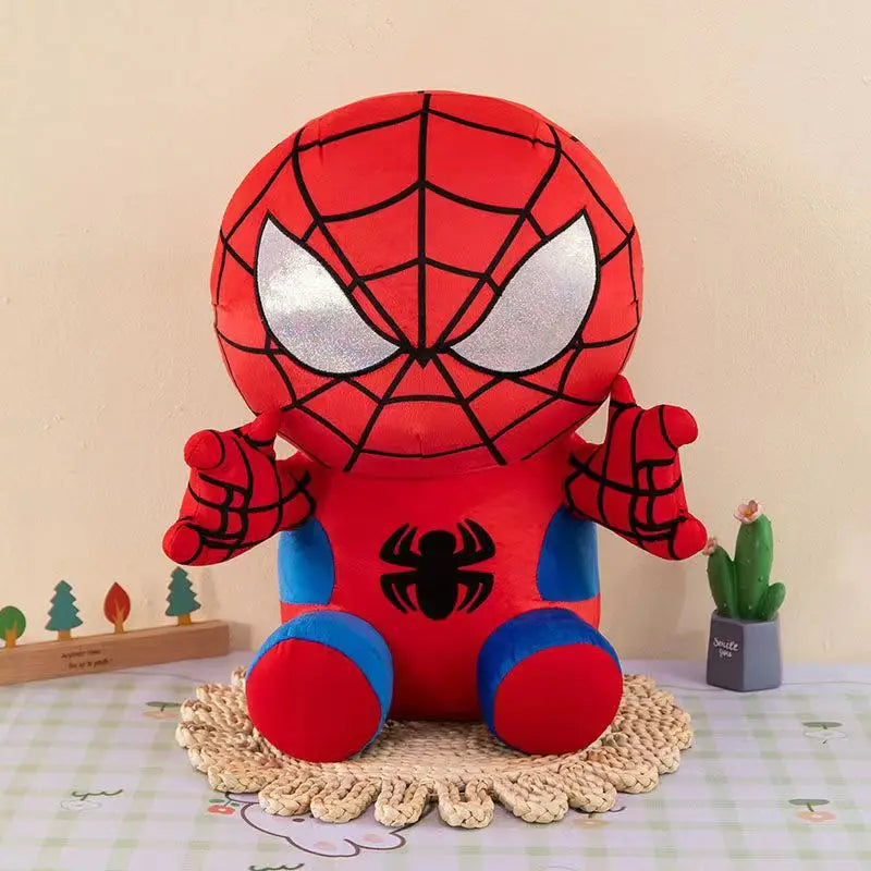 25CM Marvel Movie The Avengers Anime Cartoon Figure Spider Man Fills Plush Toys Kawaii Cute Stuffed Dolls Child Christmas Gifts