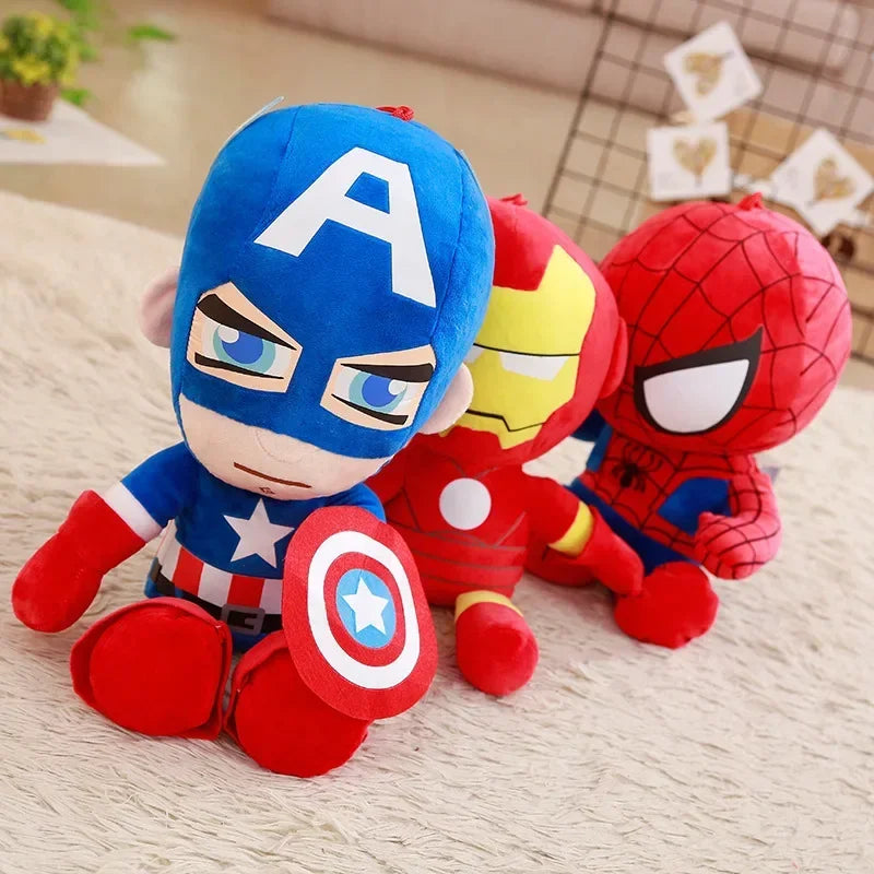 Big Size Cartoon Movie Anime Captain America Spider Man Iron Man Plushies Lovely Doll Cute Super Hero Plushies Gifts Kids