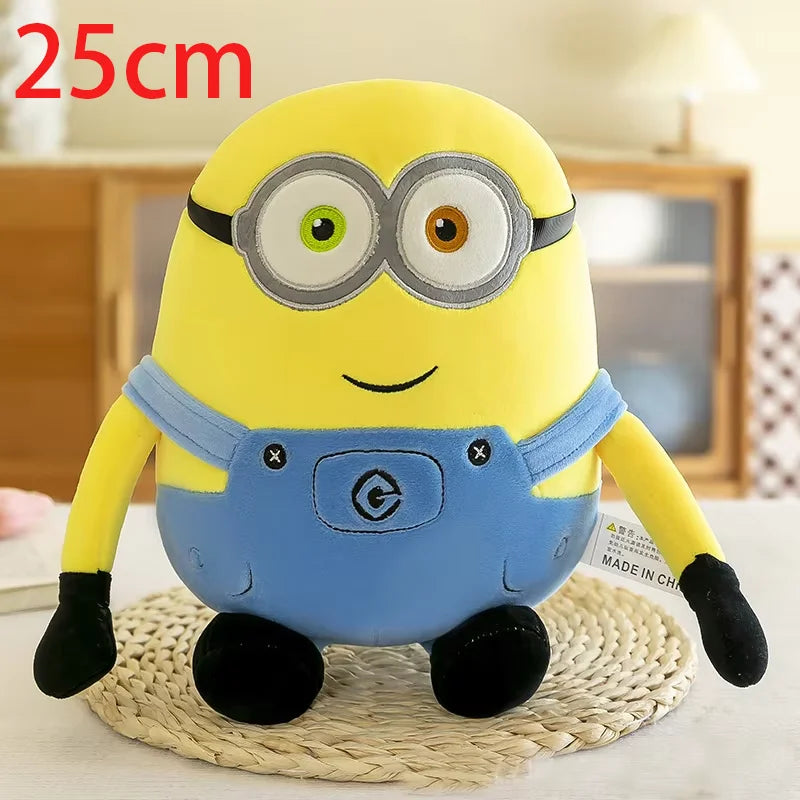 Minions Movie Periphery Yellow Plush Bob Plush Stuart Stuffed Toys In Jeans Soft Dolls Pillow Decoration Children Birthday Gift