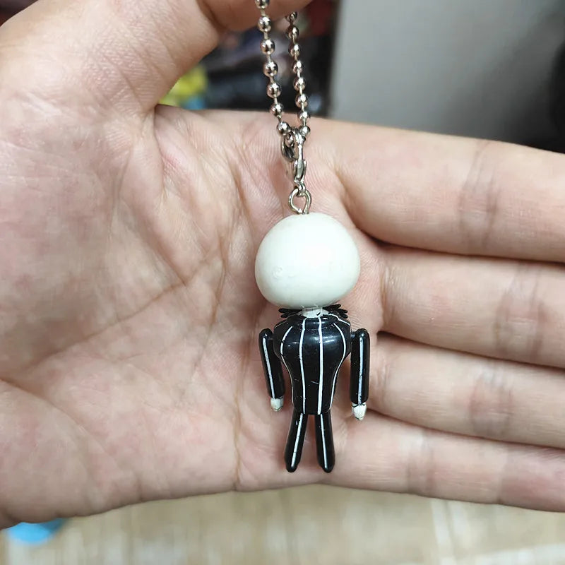 Disney Movie The Nightmare Before Christmas Jack Skellington Mini Model Keychain Pendant Keyrings Kids Gift Jewelry Accessories
