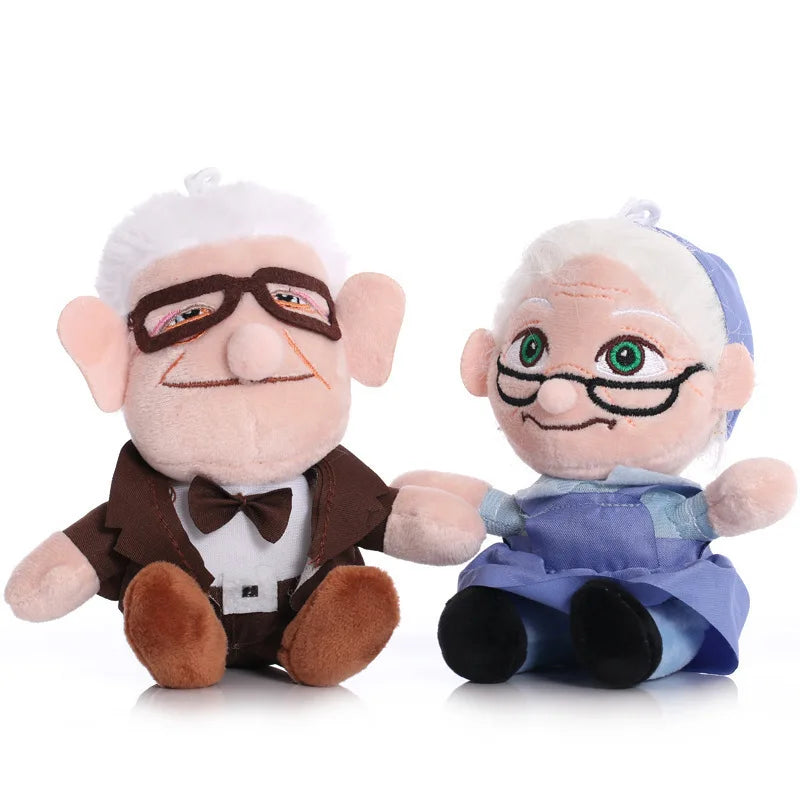 Disney Movie UP Plush Toy Cartoon Carl Grandfather Ellie Grandmother Soft Stuffed Plushie Doll Toy Room Decoration Birthday Gift