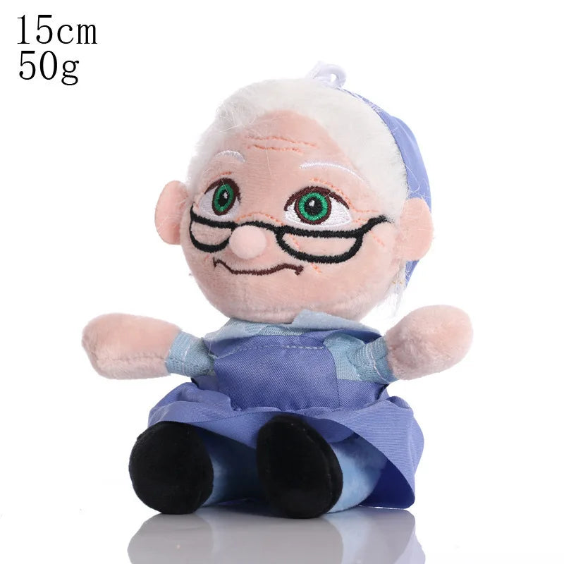 Disney Movie UP Plush Toy Cartoon Carl Grandfather Ellie Grandmother Soft Stuffed Plushie Doll Toy Room Decoration Birthday Gift