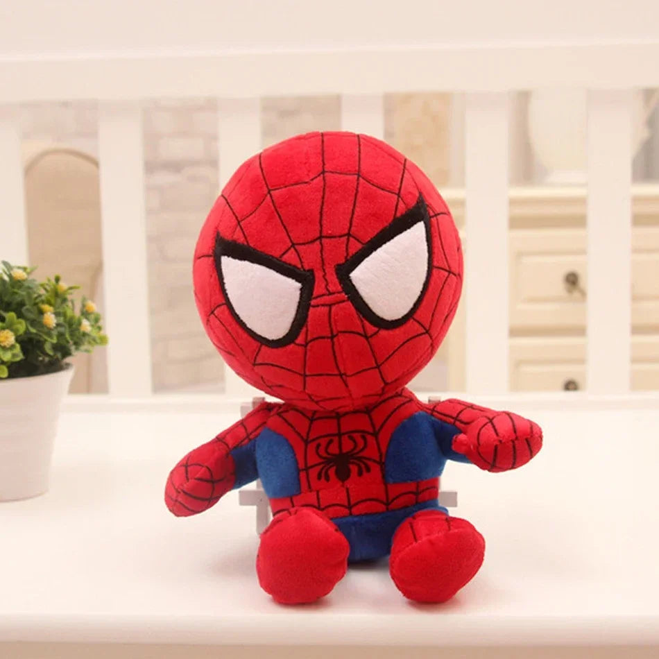 2026*Marvel Movie The Avengers Anime Cartoon Figure Spider Man Fills Plush Toys Kawaii Cute Stuffed Dolls Child Christmas Gifts！