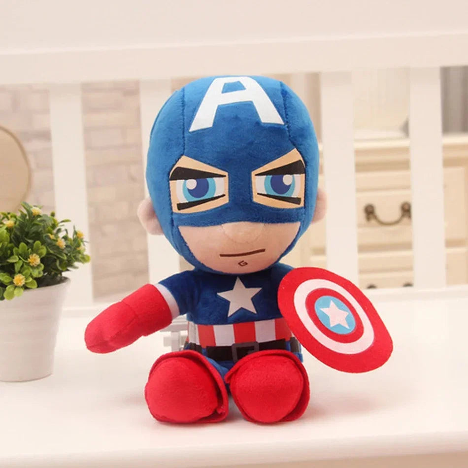 2026*Marvel Movie The Avengers Anime Cartoon Figure Spider Man Fills Plush Toys Kawaii Cute Stuffed Dolls Child Christmas Gifts！
