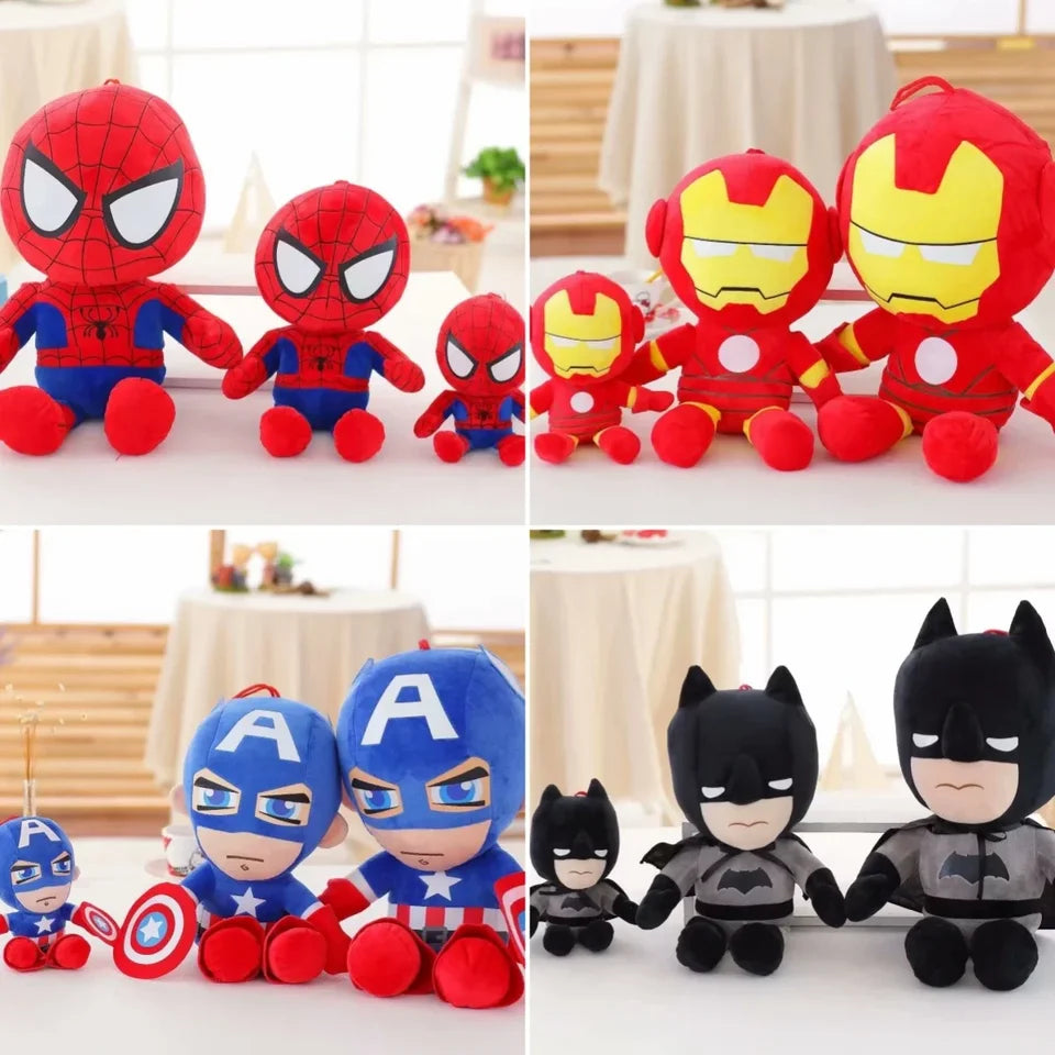 Big Size Cartoon Movie Anime Captain America Spider Man Iron Man Plushies Lovely Doll Cute Super Hero Plushies Gifts Kids