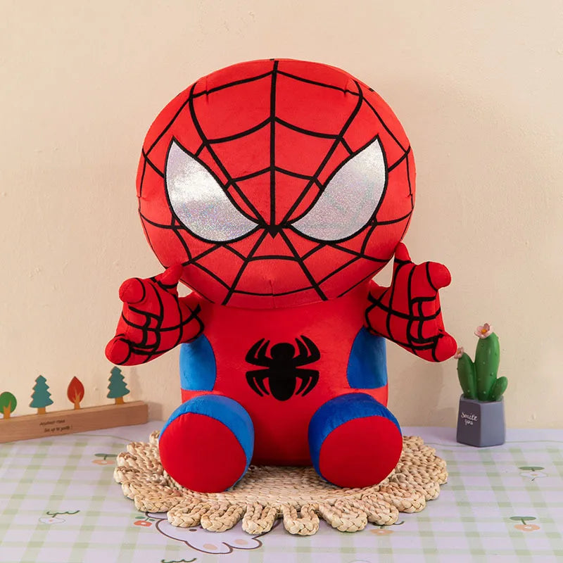 25CM Marvel Movie The Avengers Anime Cartoon Figure Spider Man Fills Plush Toys Kawaii Cute Stuffed Dolls Child Christmas Gifts