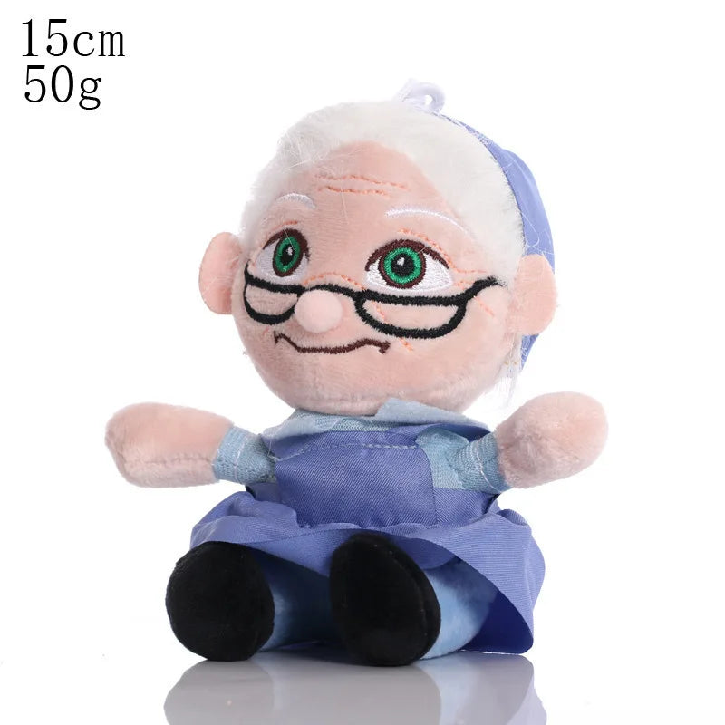 Disney Movie UP Plush Toy Cartoon Carl Grandfather Ellie Grandmother Soft Stuffed Plushie Doll Toy Room Decoration Birthday Gift