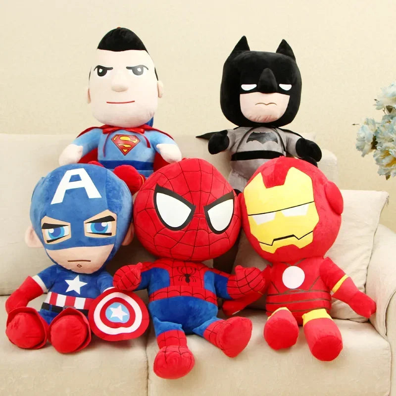 Big Size Cartoon Movie Anime Captain America Spider Man Iron Man Plushies Lovely Doll Cute Super Hero Plushies Gifts Kids